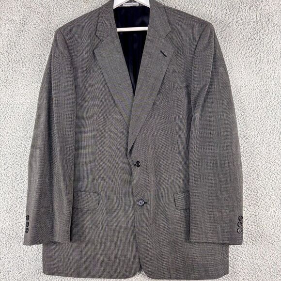 Vintage Pierre Balmain Blazer 44L Gray Suit Jacket Business Casual Modern Office - Picture 1 of 16